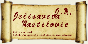 Jelisaveta Mastilović vizit kartica